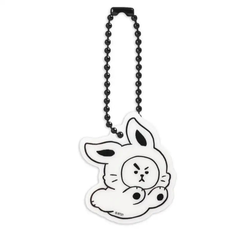 Monopoly x BT21 - Acrylic Simple Keyring - Black Rabbit - Monopoly - Accessories - Harumio