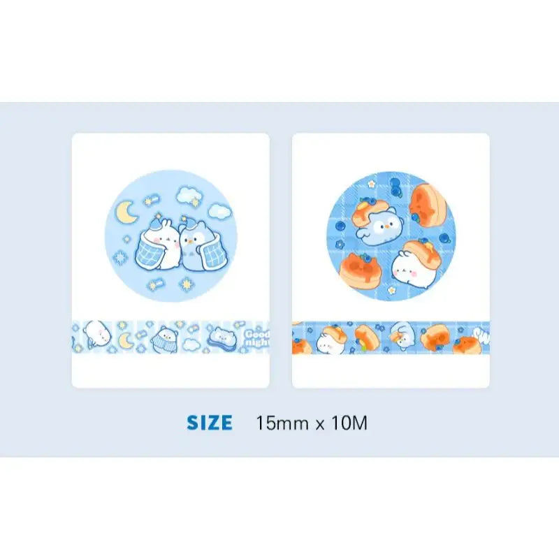 Anirollz x Molang - Masking Tape Set of 2 - Molang - Accessories - Harumio