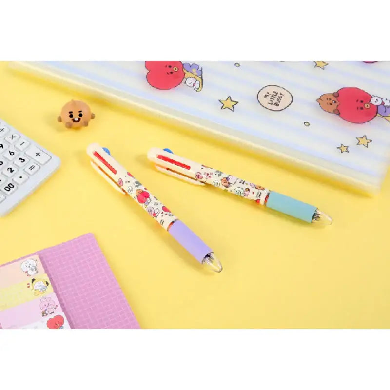 Monopoly X BT21 - 4-color ballpoint pen - Little Buddy 7-piece set - BT21 - Accesories - Harumio