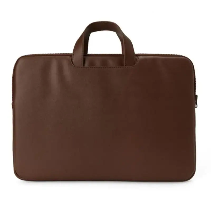 Line Friends - Brown Leather-like Tablet and Laptop Pouch - Line Friends - Pouches - Harumio