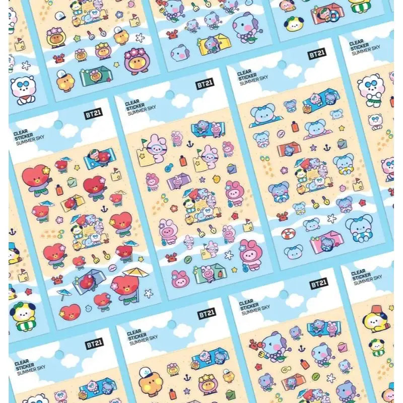 Monopoly x BT21 - Clear Sticker - Summer Sky - Monopoly - Accessories - Harumio