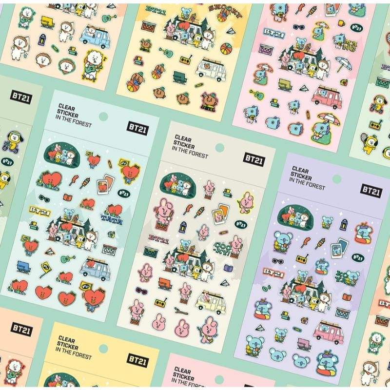 Monopoly x BT21 - Clear Sticker - In The Forest - Monopoly - Accessories - Harumio