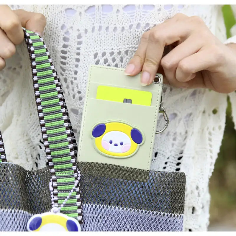 Monopoly x BT21 - Minini Leather Patch Card Holder - Monopoly - Accessories - Harumio