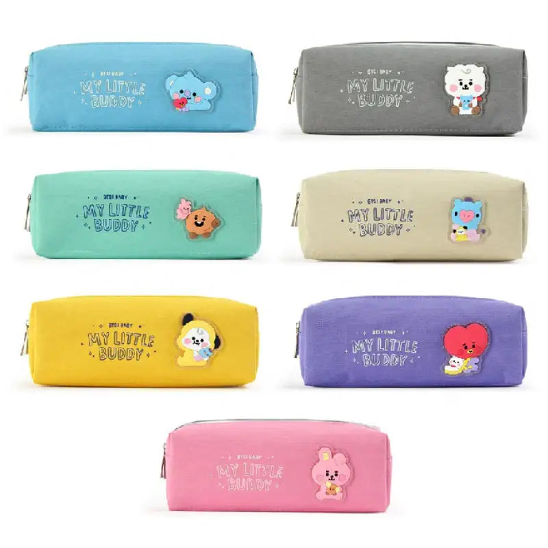 Monopoly X BT21- Twin Pocket Pen Pouch - Little Buddy - BT21 - Accesories - Harumio