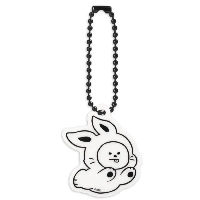 Monopoly x BT21 - Acrylic Simple Keyring - Black Rabbit - Monopoly - Accessories - Harumio