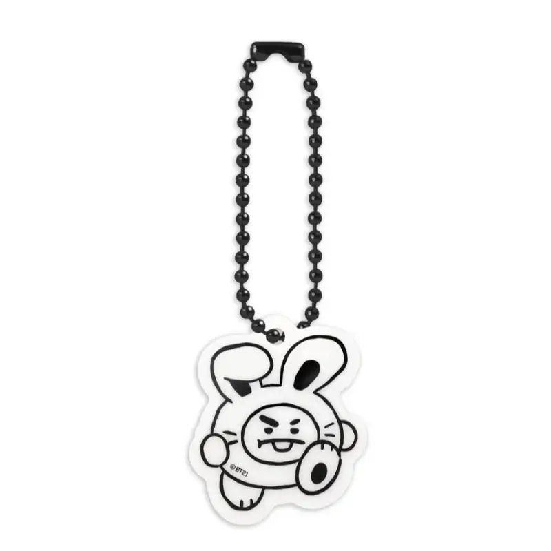 Monopoly x BT21 - Acrylic Simple Keyring - Black Rabbit - Monopoly - Accessories - Harumio