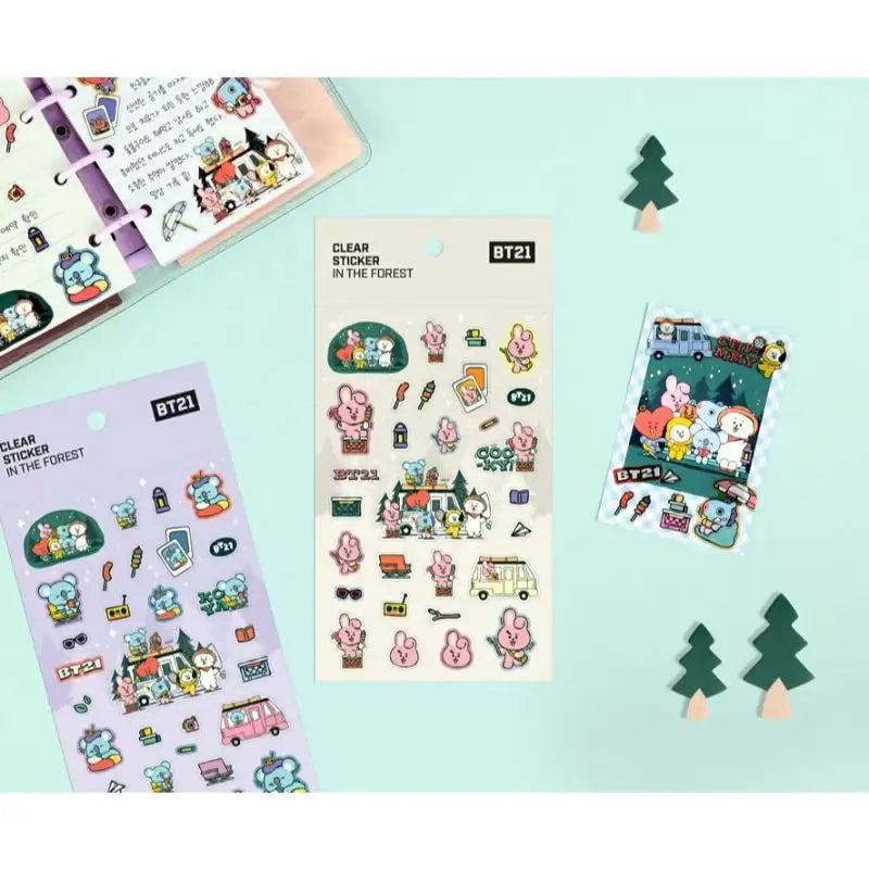 Monopoly x BT21 - Clear Sticker - In The Forest - Monopoly - Accessories - Harumio
