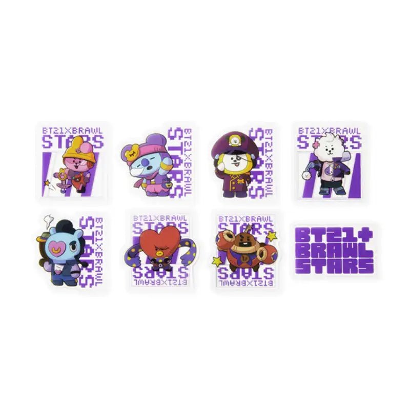 BT21 x Brawl Stars - Epoxy Sticker Pack - BT21 - Stickers - Harumio