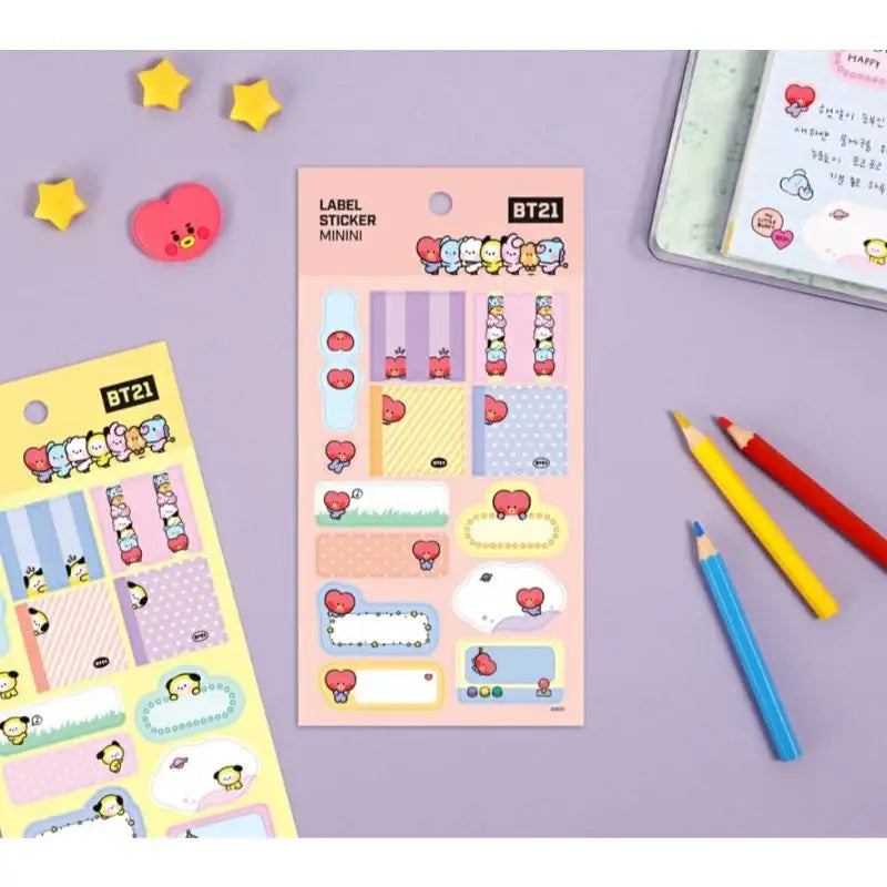 Monopoly x BT21 - Minini Label Sticker - Monopoly - Accessories - Harumio