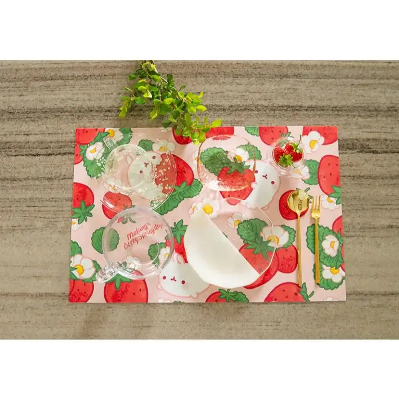 Molang - Strawberry Table Mat - Molang - Accessories - Harumio