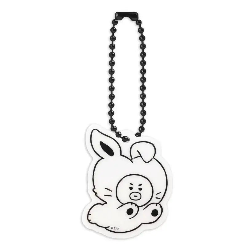 Monopoly x BT21 - Acrylic Simple Keyring - Black Rabbit - Monopoly - Accessories - Harumio