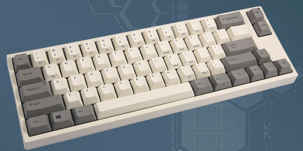 Leopold FC660C Grey / White Korean Dye-Sublimated PBT Keycap - Mechanical Keyboard - Harumio