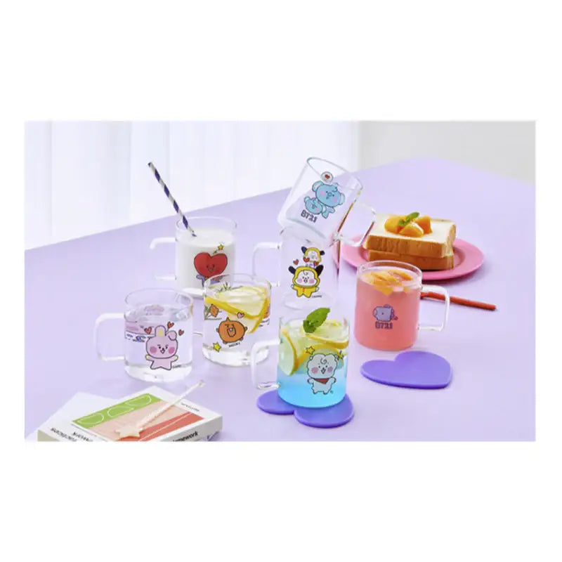 BT21 - Baby Glass Mug And Coaster Set - BT21 - Home & Living - Harumio