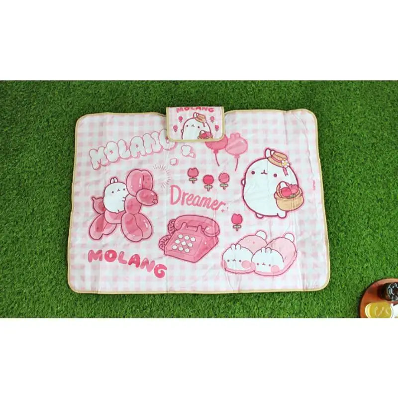 Molang - Pink Check Mat - Molang - Accessories - Harumio