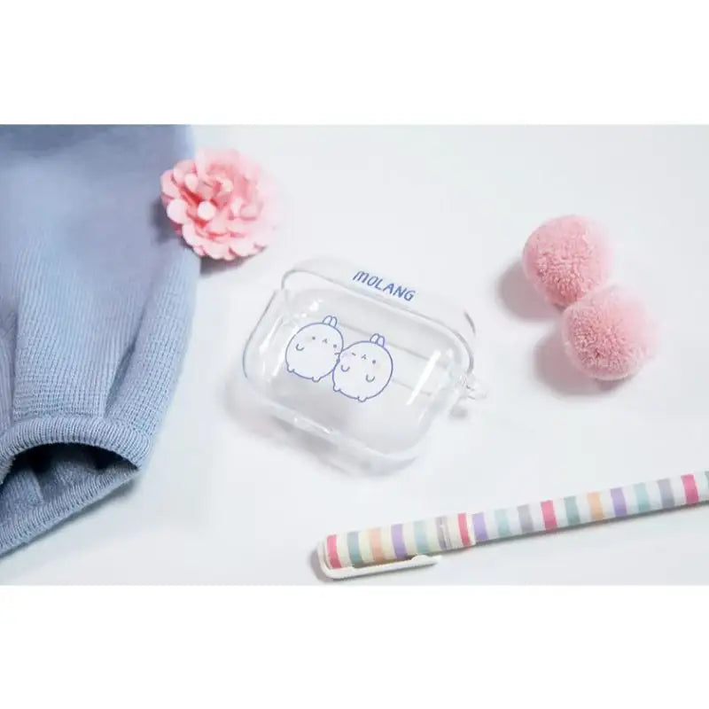 Molang - Transparent AirPods Pro Case - Simple Blue - Molang - Accesories - Harumio