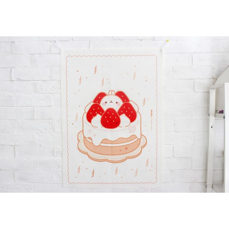Molang - Birthday Cake Fabric Poster