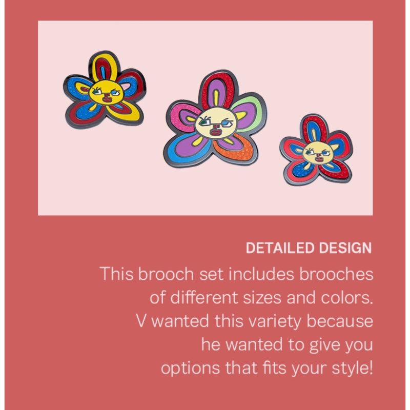 BTS - Artist-made Collection - V Brooch Set - Flower Buddies