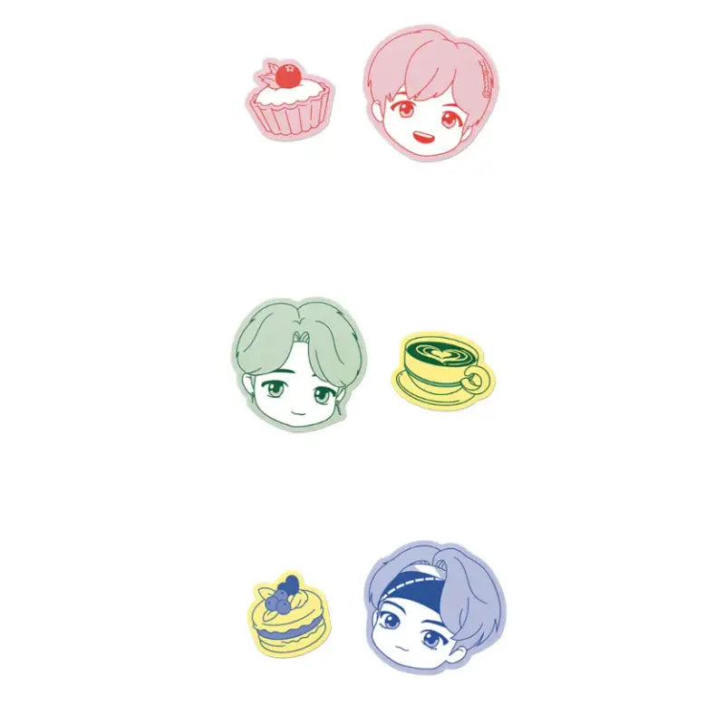 BTS - TinyTan - Sweet Time Big Sticker Pack - BTS - Accesories - Harumio