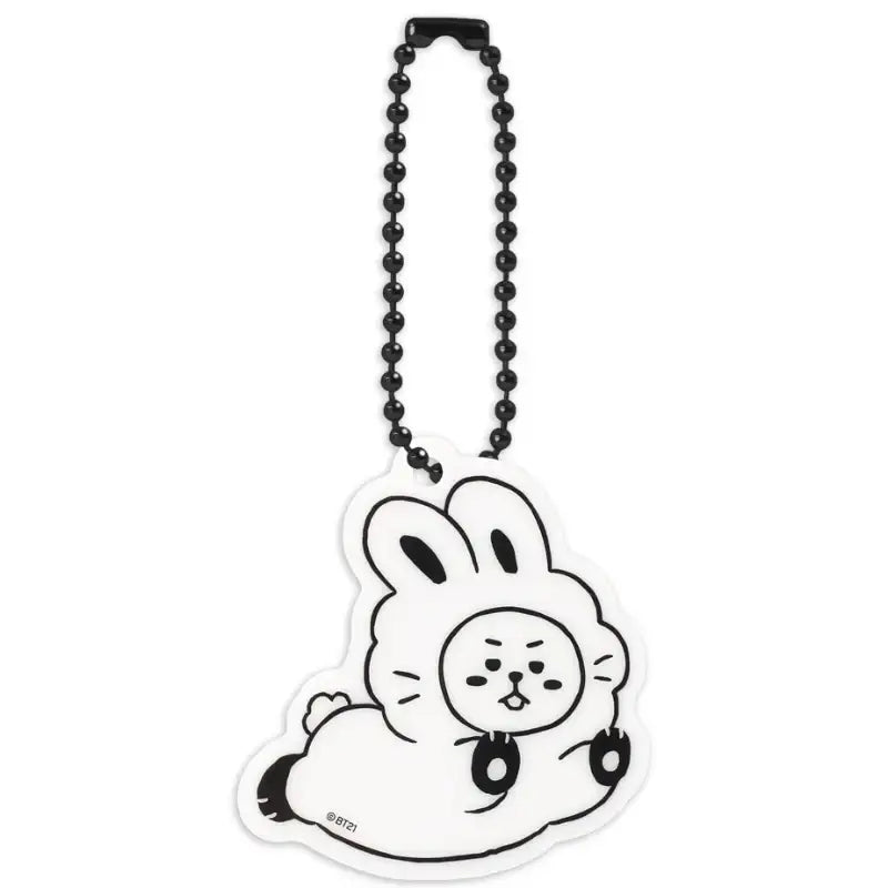 Monopoly x BT21 - Acrylic Simple Keyring - Black Rabbit - Monopoly - Accessories - Harumio