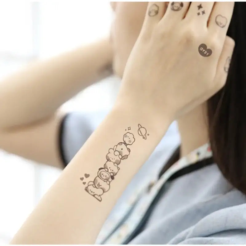 Monopoly x BT21 - Minini Tattoo Sticker - Monopoly - Accessories - Harumio
