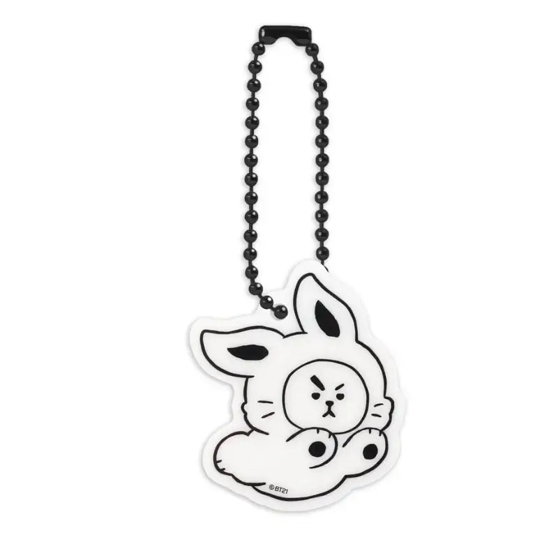 Monopoly x BT21 - Acrylic Simple Keyring - Black Rabbit - Monopoly - Accessories - Harumio