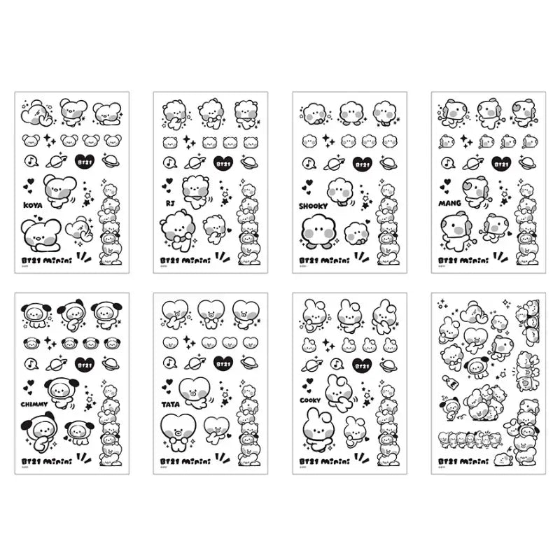 Monopoly x BT21 - Minini Tattoo Sticker - Monopoly - Accessories - Harumio