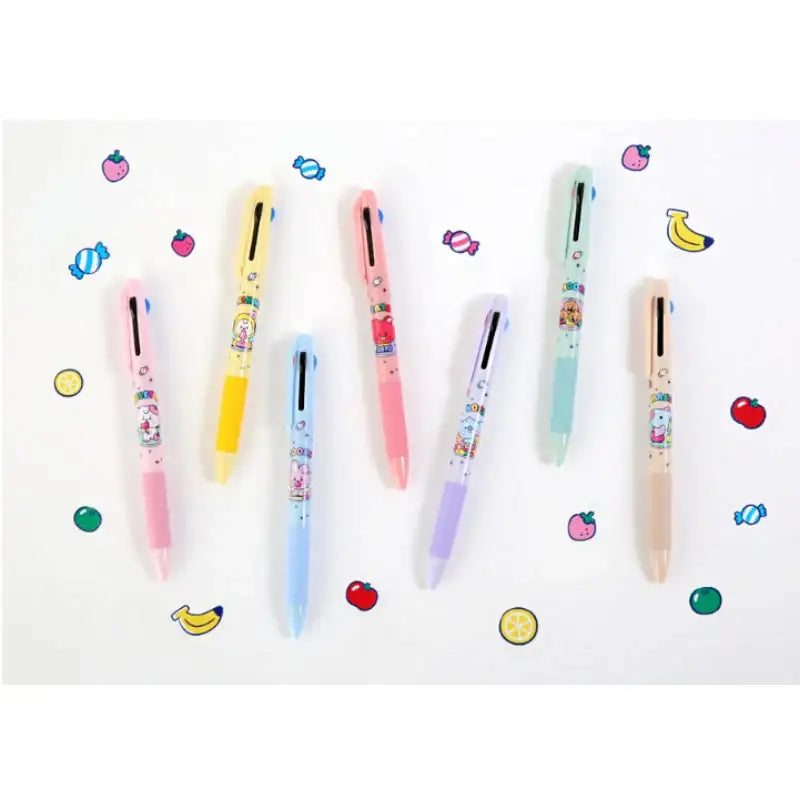 Monopoly X BT21 - 3-color ballpoint pen - Jelly Candy 7-piece set - BT21 - Accesories - Harumio