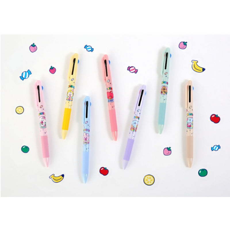 Monopoly X BT21 - 3-color ballpoint pen - Jelly Candy 7-piece set