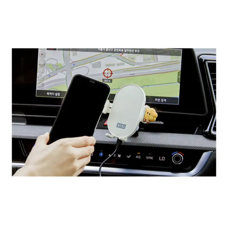 BT21 - Minini Car Smartphone Fast Charging Cradle - BT21 - Wireless Charger - Harumio
