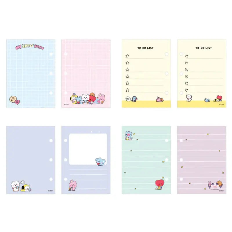 Monopoly X BT21 - 3 Hole Binder Note - Little Buddy - BT21 - Accesories - Harumio