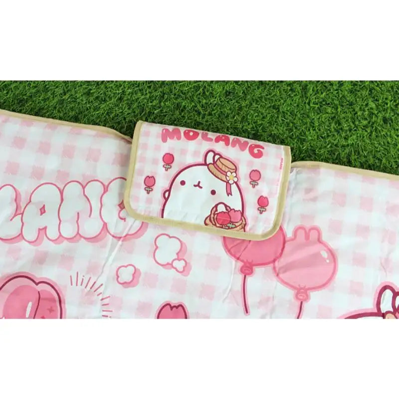 Molang - Pink Check Mat - Molang - Accessories - Harumio