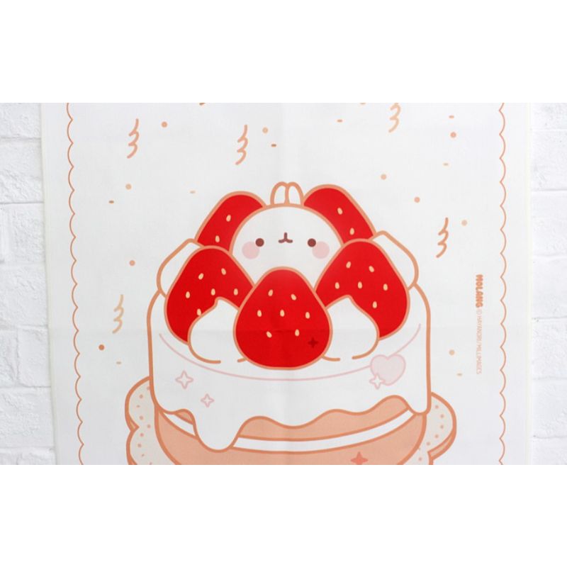 Molang - Birthday Cake Fabric Poster
