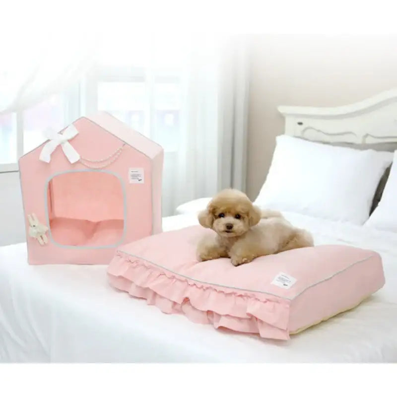 ITSDOG - Irene Ruffle Flat Dog Bed - ITSDOG - Pet Accesories - Harumio