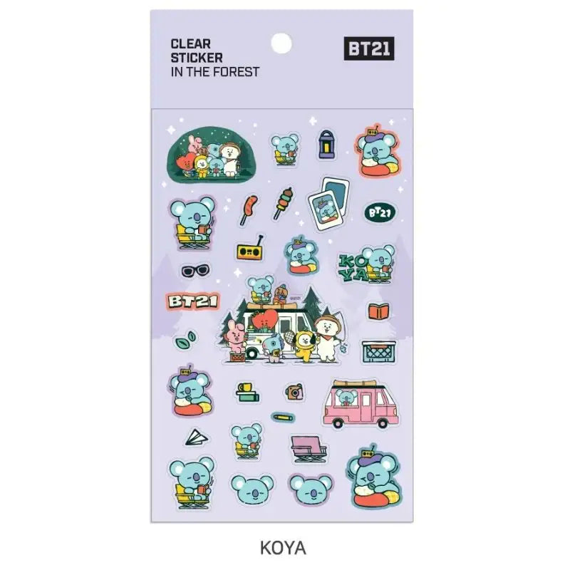 Monopoly x BT21 - Clear Sticker - In The Forest - Monopoly - Accessories - Harumio