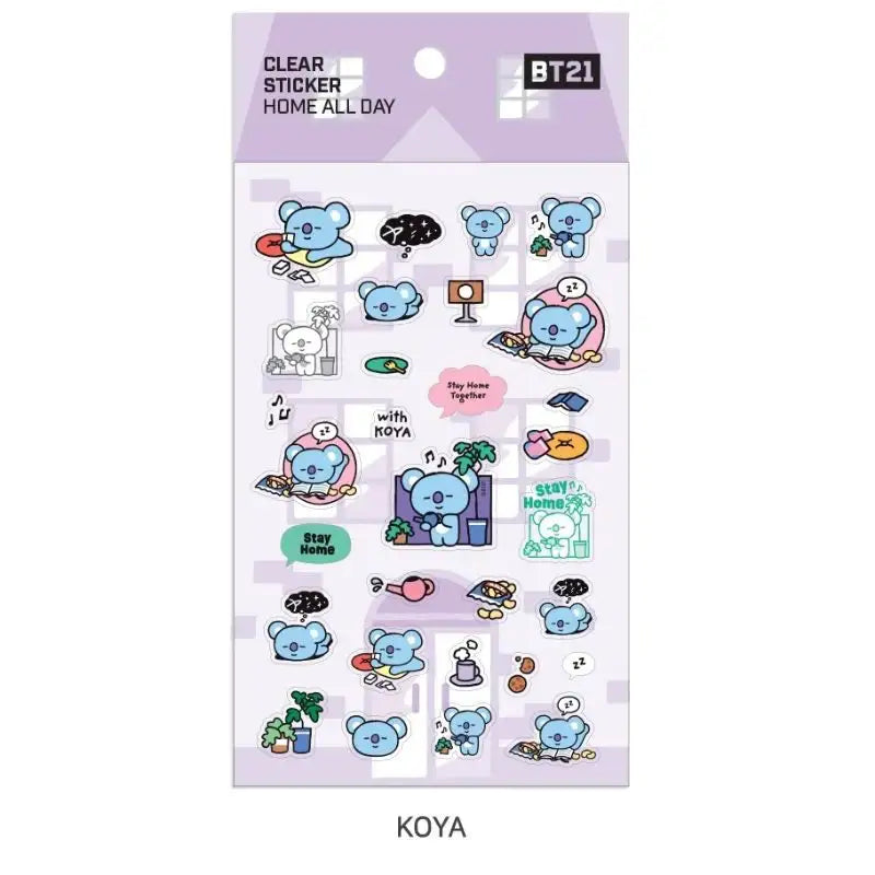 Monopoly x BT21 - Clear Sticker - Home All Day - Monopoly - Accessories - Harumio