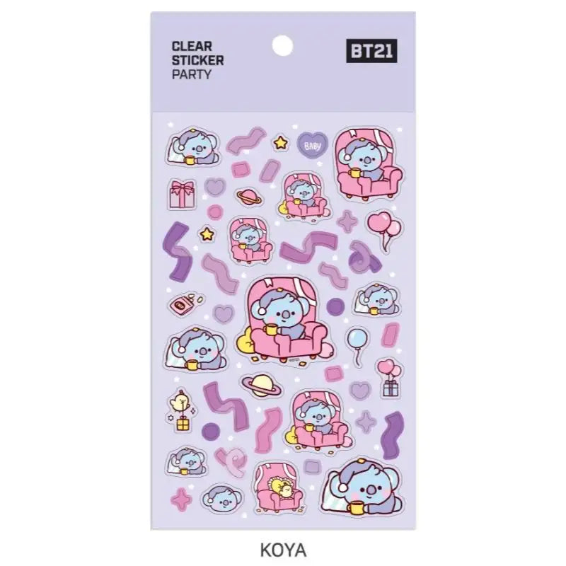 Monopoly x BT21 - Clear Sticker - Party - Monopoly - Accessories - Harumio