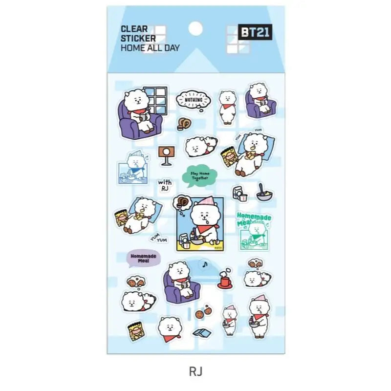Monopoly x BT21 - Clear Sticker - Home All Day - Monopoly - Accessories - Harumio