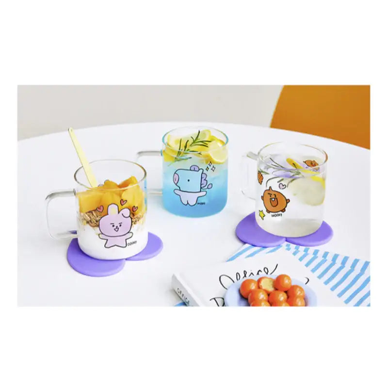 BT21 - Baby Glass Mug And Coaster Set - BT21 - Home & Living - Harumio