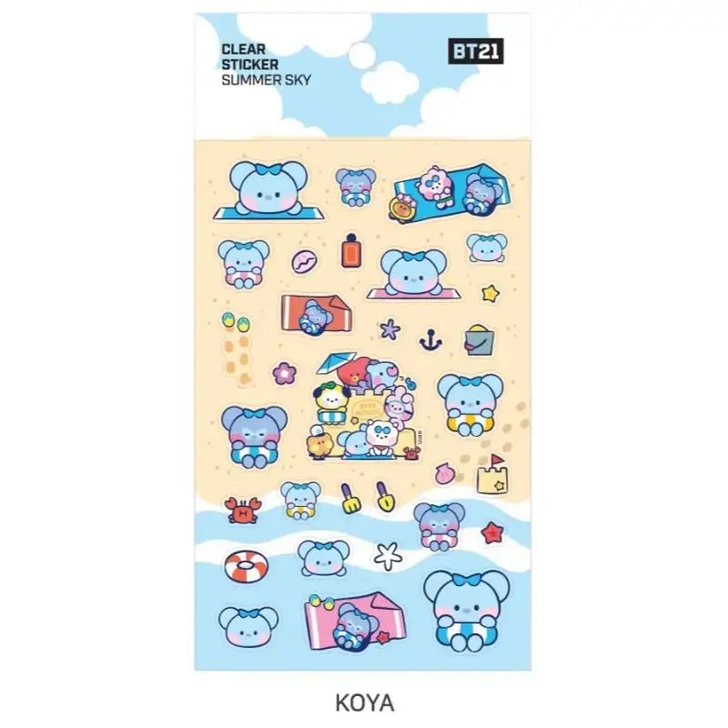 Monopoly x BT21 - Clear Sticker - Summer Sky - Monopoly - Accessories - Harumio