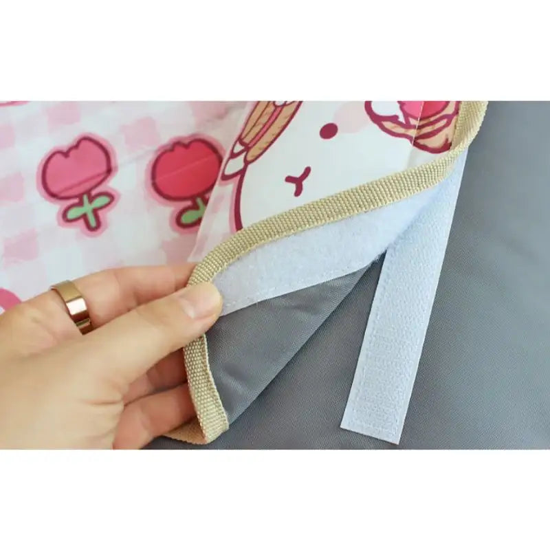 Molang - Pink Check Mat - Molang - Accessories - Harumio