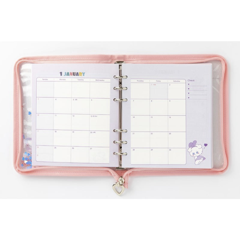 ArtBox - A6 6-Ring Babichon Pinkaholic Glitter 2021 Diary
