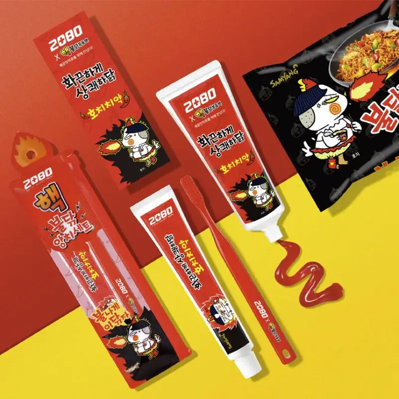 Aekyung x Samyang - 2080 Buldak Hochi Toothpaste - Aekyung - Health & Beauty - Harumio
