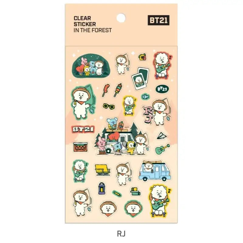 Monopoly x BT21 - Clear Sticker - In The Forest - Monopoly - Accessories - Harumio