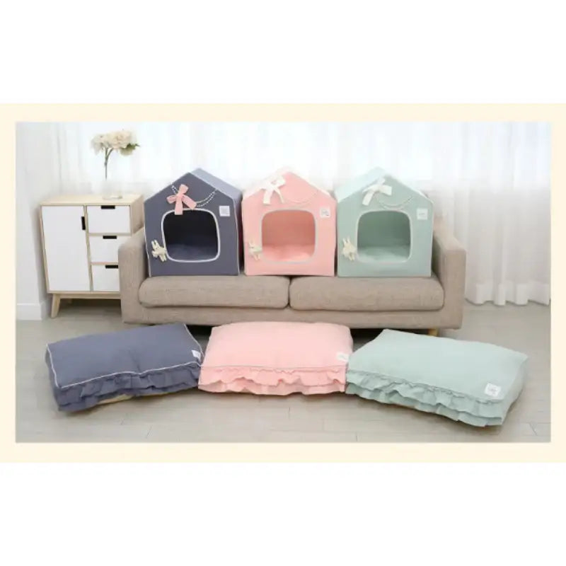 ITSDOG - Irene Ruffle Flat Dog Bed - ITSDOG - Pet Accesories - Harumio