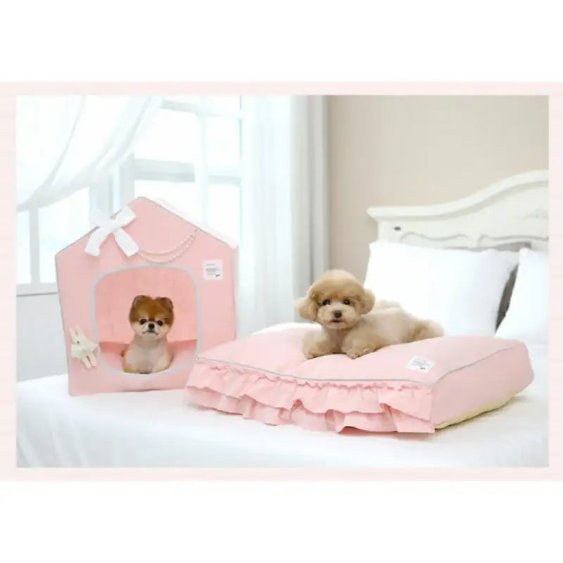 ITSDOG - Irene Ruffle Flat Dog Bed - ITSDOG - Pet Accesories - Harumio