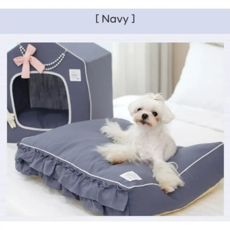 ITSDOG - Irene Ruffle Flat Dog Bed - ITSDOG - Pet Accesories - Harumio