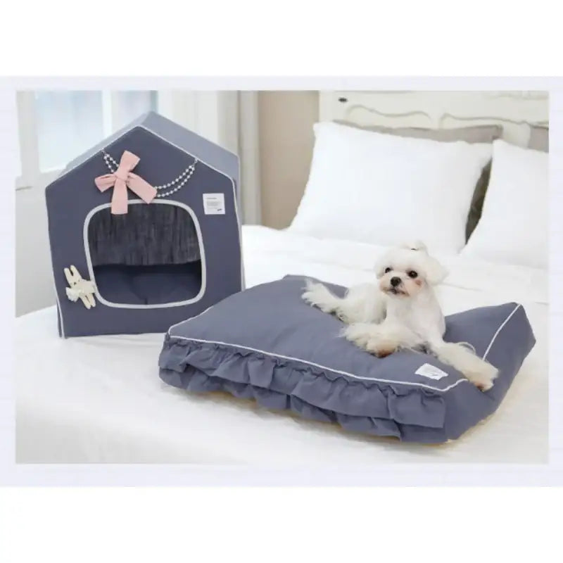 ITSDOG - Irene Ruffle Flat Dog Bed - ITSDOG - Pet Accesories - Harumio