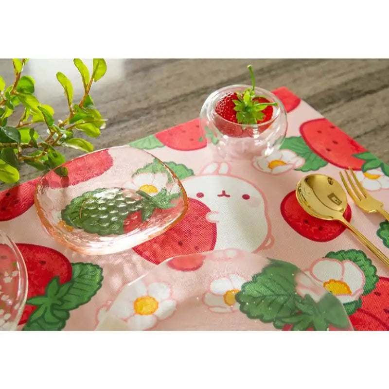 Molang - Strawberry Table Mat - Molang - Accessories - Harumio