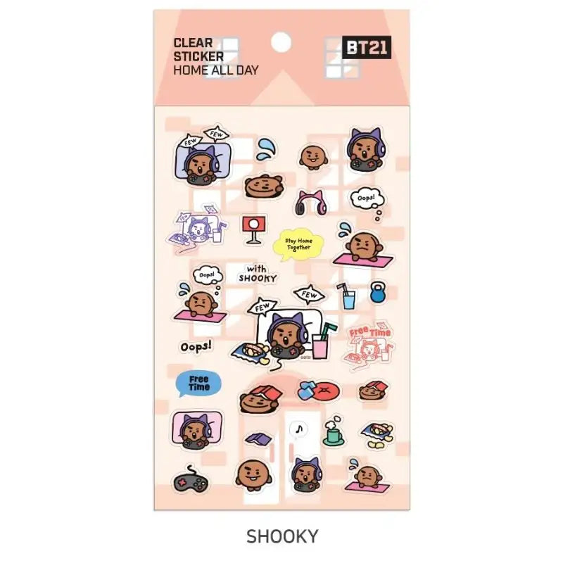 Monopoly x BT21 - Clear Sticker - Home All Day - Monopoly - Accessories - Harumio