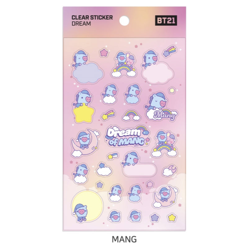 BT21 x Monopoly - Baby Clear Sticker DREAM